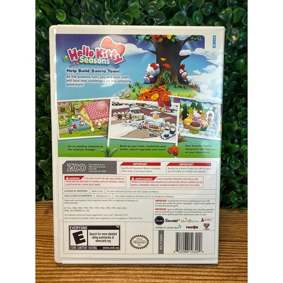 Hello Kitty Seasons (Nintendo Wii, 2010) CIB Complete Game w/ Manual - Picture 2 of 6